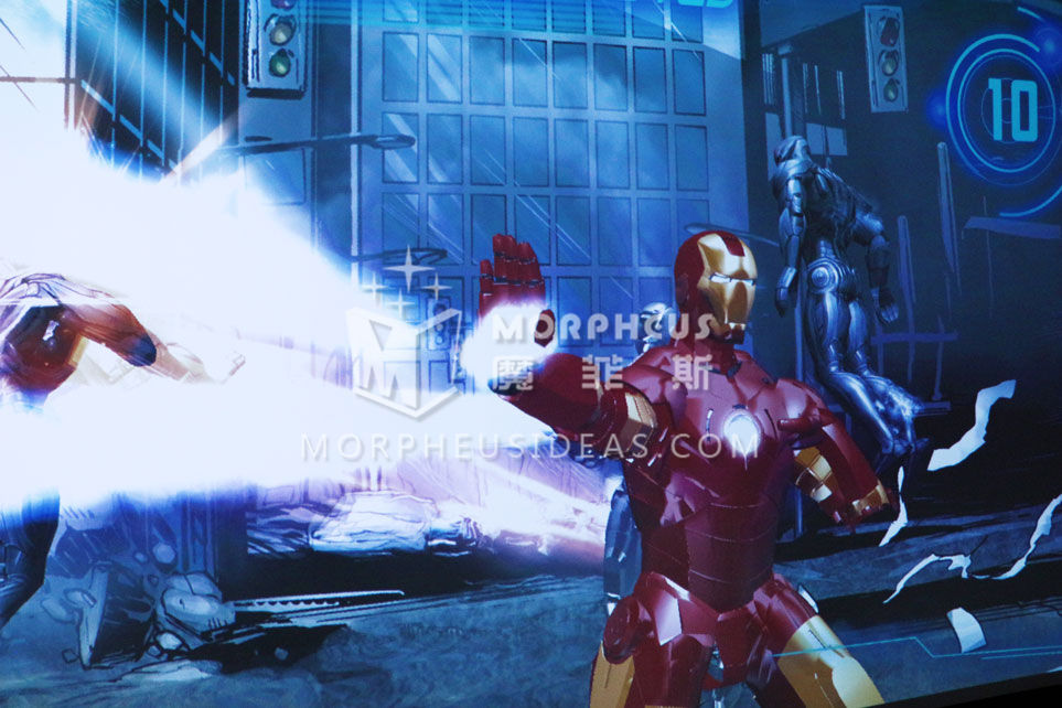 IRONMAN游戏中钢铁侠使用激光炮攻击的效果