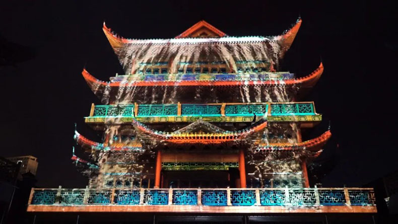 三皇宫3D mapping投影秀